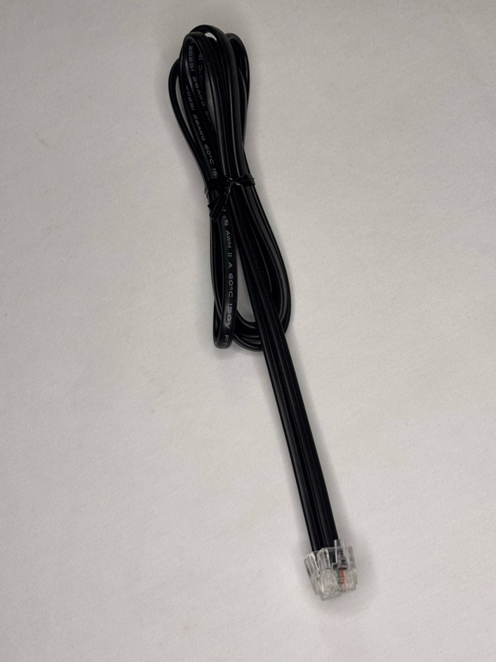 Black Telephone Handset Cord with RJ11 Connector 5ft